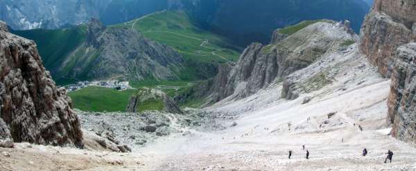 View from the top of the rubble