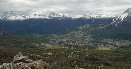 Uitzicht over Cortina d'Ampezzo
