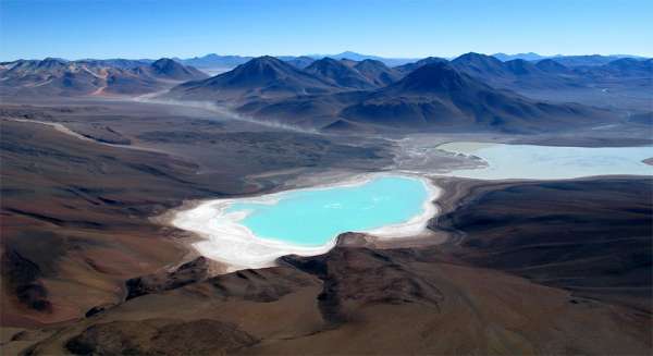 Laguna Verde and Blanca from the top