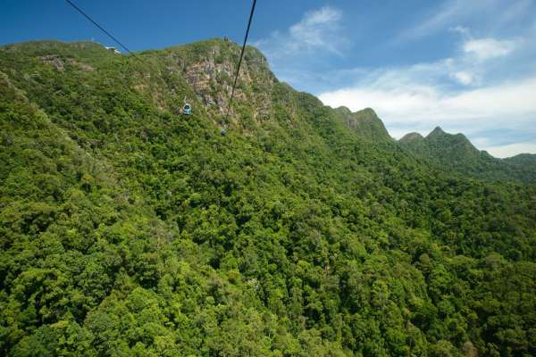 Fahrt mit der Seilbahn nach oben