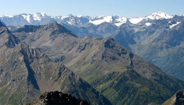 Pohled na Ötztálerské Alpy