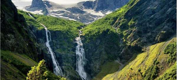 Huldafossen waterval: Weer en seizoen