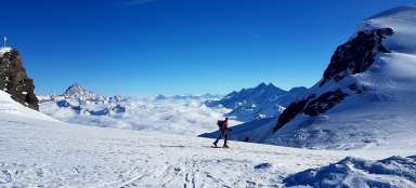Prechod od Klein Matterhornu po Castor