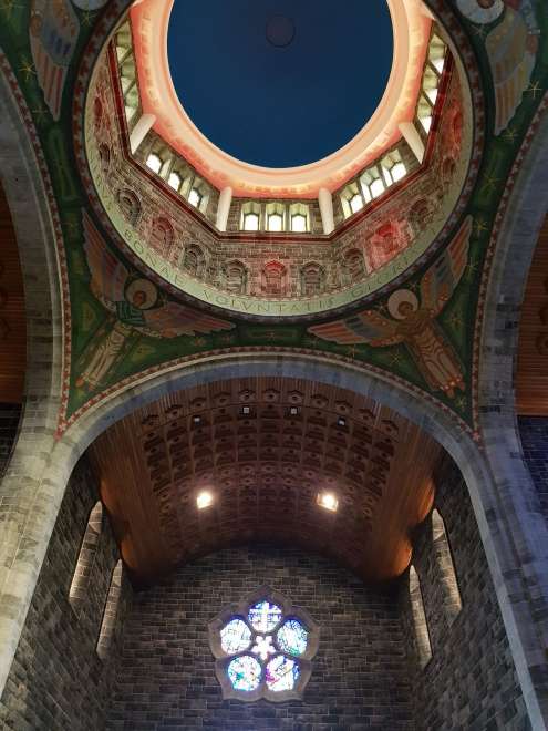 Blue dome ceiling