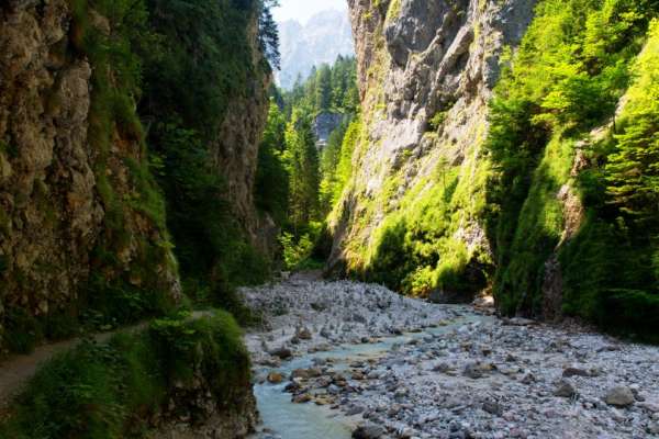 Already in the gorge canyon