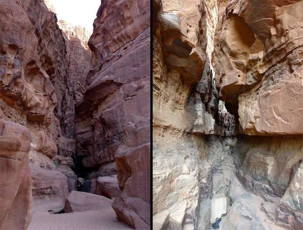 À l'intérieur du canyon de Khazali