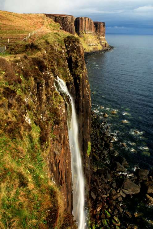 苏格兰短裙岩与 Mealt 瀑布