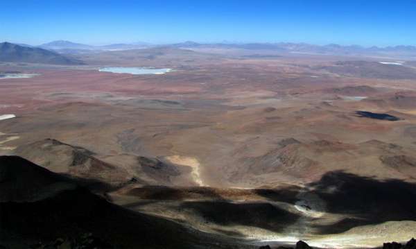 Desolate Altiplan en afdaling
