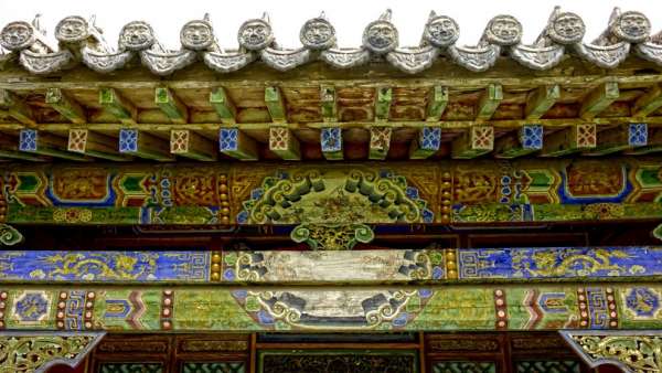 Detail strechy chrámu maharadžov