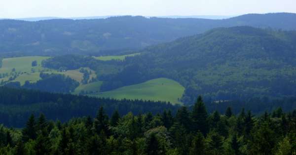 Vista de las montañas Jestřebí