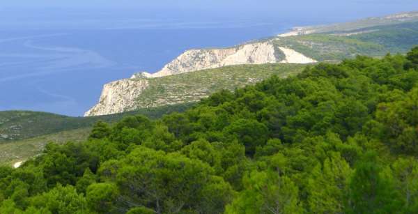 Kliffen aan de westkant van Zakynthos