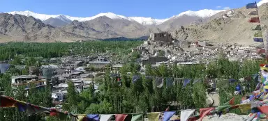 Leh and valley of Indus