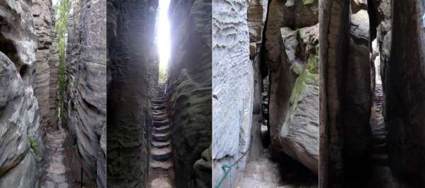 Um caminho através de um labirinto de rochas