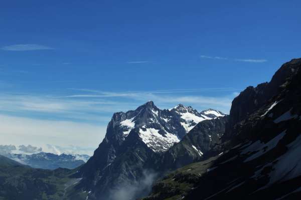 Wetterhorn vanaf de Eiger-trail