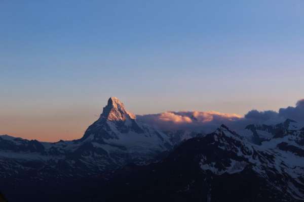 Východ slnka nad Matterhornom