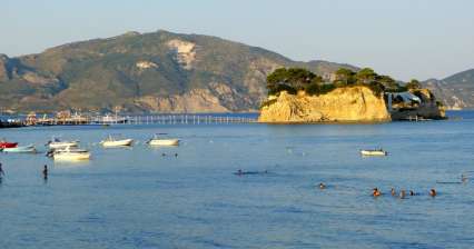 Swimming in Agios Sostis and Porto Koukla