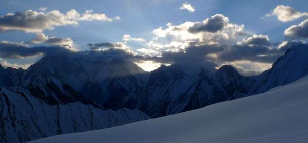 View of Gasherbrum 1 and 2