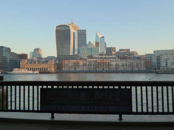 View of the financial center in the City of London