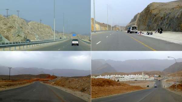 Straße zum Wadi Dayqah