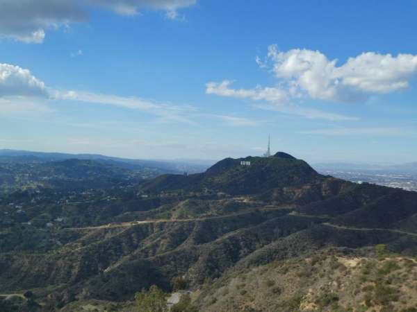 Vista do letreiro de Hollywood de cima