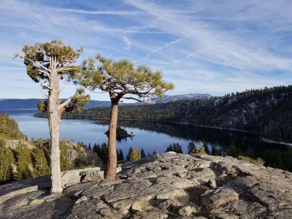 Punto di vista sul lago Tahoe