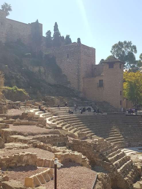 De ruïnes van een Romeins amfitheater