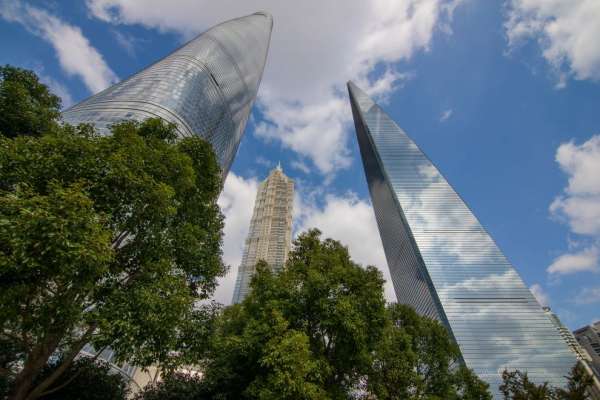 Three skyscrapers