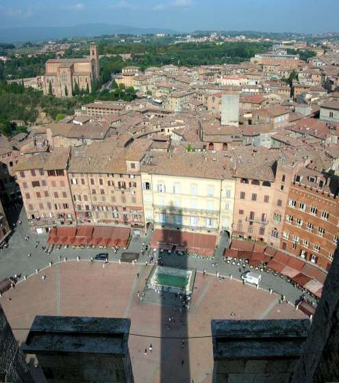 View down to Piazza del Campo