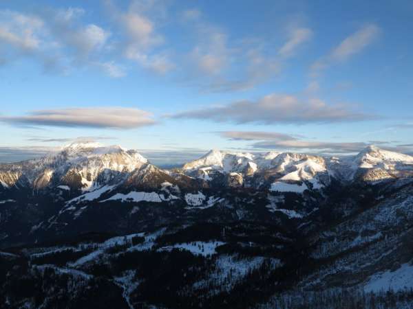 Vista dos Alpes Berchtesgaden do Watzmannhaus