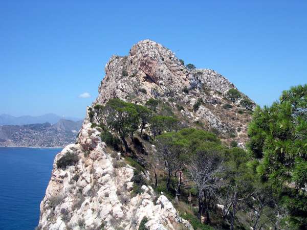 View of the sea and the rocks