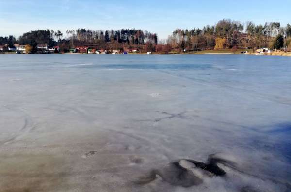 Obor Teich im Winter