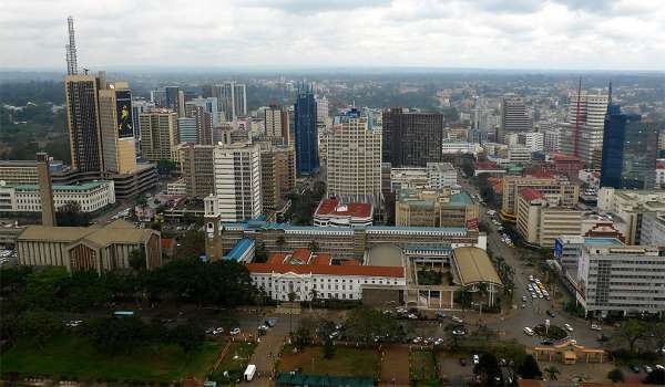 Pohled z Kenyatta konferenčního centra