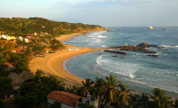 San Agustinillo no início da noite