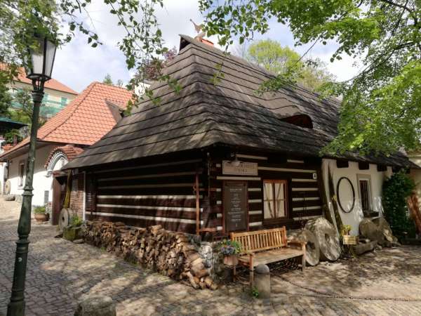 Casa de madeira no centro de Praga