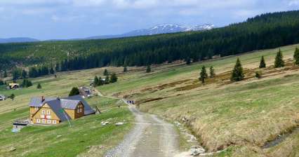 Wanderung Strážné - Hütte Na Rozcestí