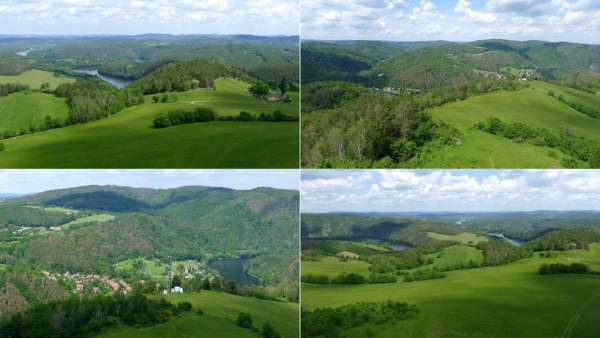 Vue vers le nord depuis la tour de guet de Milada