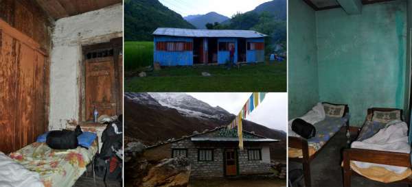 Ubytování a spaní na treku po Nepálu