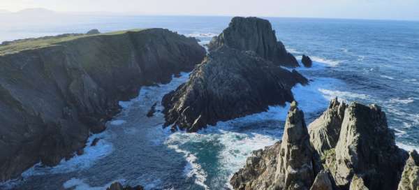 Malin head cliffs: Weather and season