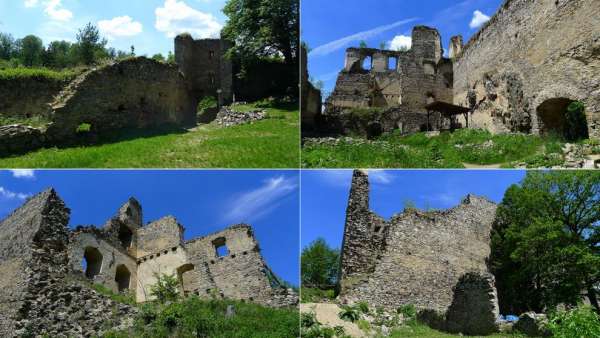 Un tour del castello di Dívčí Kámen