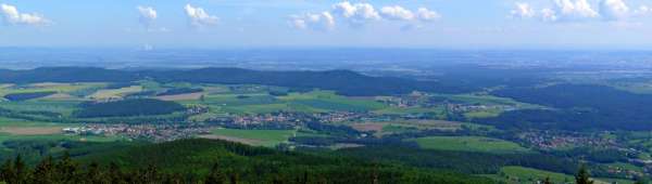 Vista de Křemže y České Budějovice