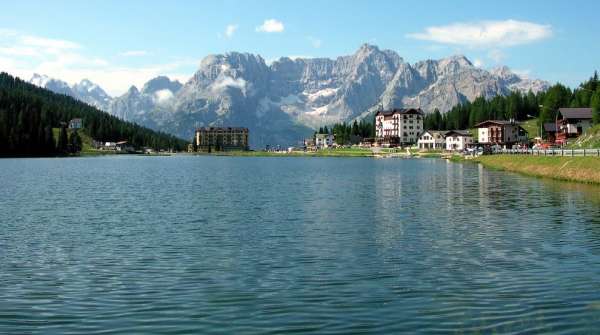 Część mapy i podstawowy opis Dolomitów