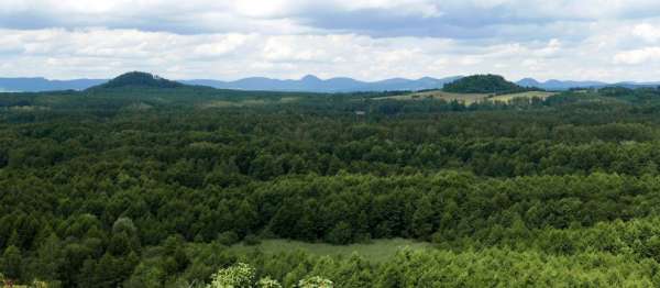 Vista das montanhas da Lusácia