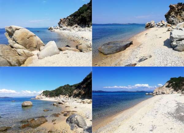 Praia deserta em Ouranoupoli