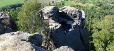 Een reis naar de Příhrazské-rotsen