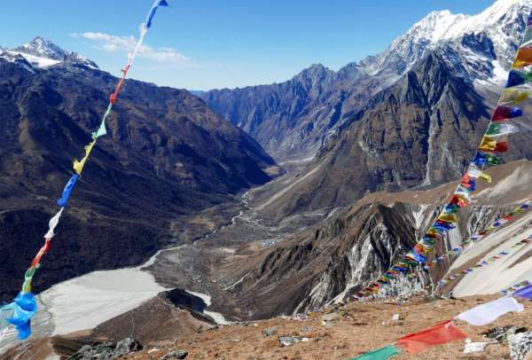 Vue sur la vallée du Lantang