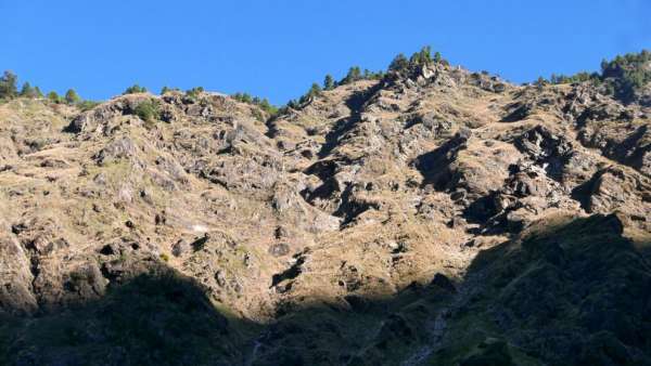 Vista de la ladera opuesta