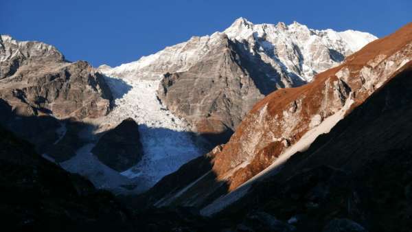 Vues sur le glacier Kimshung