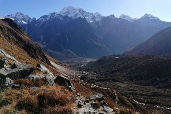 Vue sur le chemin de descente