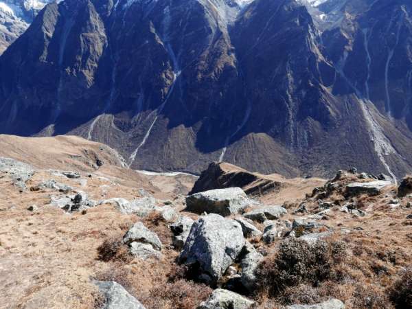 Langtang Kholy 계곡의 전망