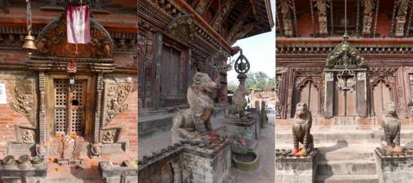 Detalles del templo de Changu Narayan